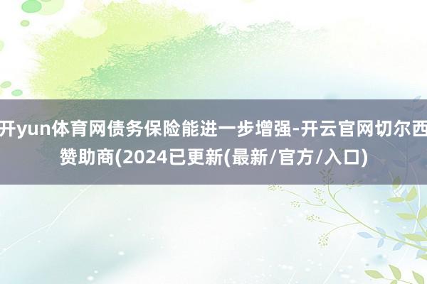 开yun体育网债务保险能进一步增强-开云官网切尔西赞助商(2024已更新(最新/官方/入口)