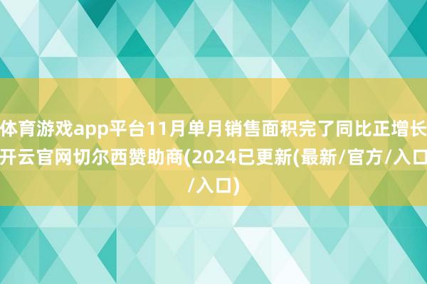 体育游戏app平台11月单月销售面积完了同比正增长-开云官网切尔西赞助商(2024已更新(最新/官方/入口)