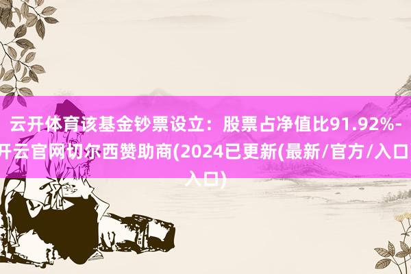云开体育该基金钞票设立：股票占净值比91.92%-开云官网切尔西赞助商(2024已更新(最新/官方/入口)
