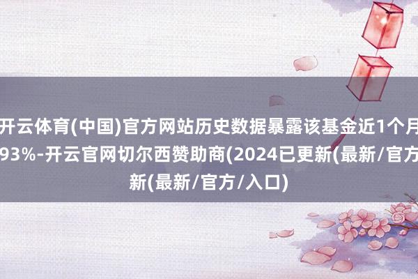 开云体育(中国)官方网站历史数据暴露该基金近1个月着落2.93%-开云官网切尔西赞助商(2024已更新(最新/官方/入口)