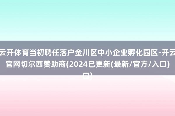 云开体育当初聘任落户金川区中小企业孵化园区-开云官网切尔西赞助商(2024已更新(最新/官方/入口)