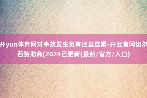 开yun体育网对事故发生负有径直连累-开云官网切尔西赞助商(2024已更新(最新/官方/入口)