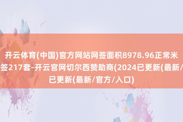 开云体育(中国)官方网站网签面积8978.96正常米；二手房网签217套-开云官网切尔西赞助商(2024已更新(最新/官方/入口)