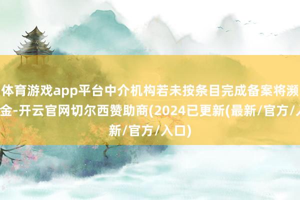 体育游戏app平台中介机构若未按条目完成备案将濒临罚金-开云官网切尔西赞助商(2024已更新(最新/官方/入口)