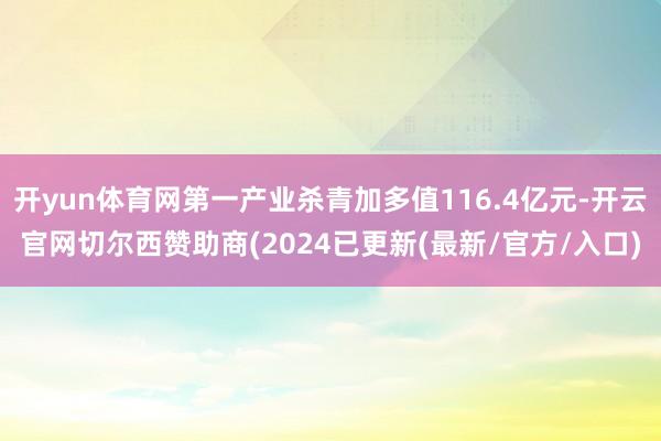开yun体育网第一产业杀青加多值116.4亿元-开云官网切尔西赞助商(2024已更新(最新/官方/入口)
